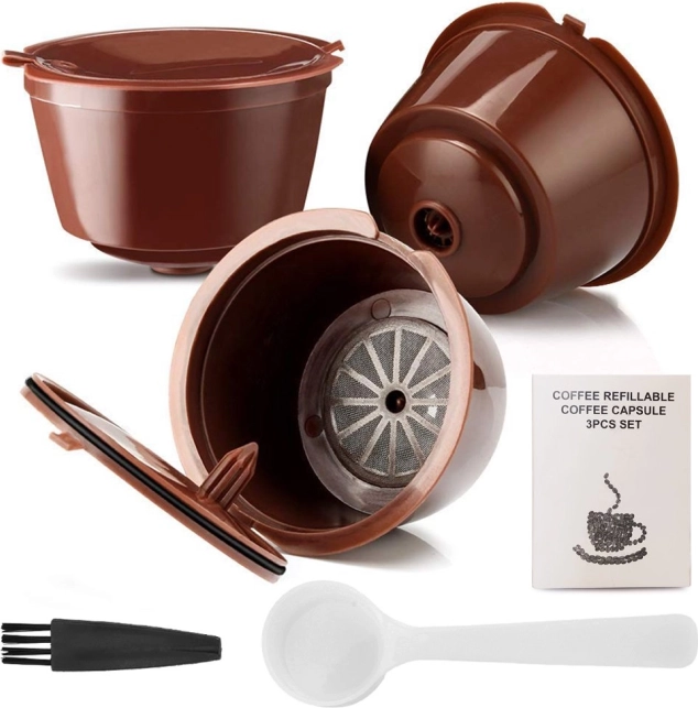 Sada 3 opakovane použiteľných kávových kapsúl pre DOLCE GUSTO