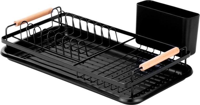 Pevná kovová konštrukcia a drevené madlá