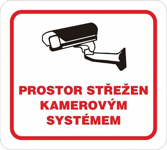 Samolepka Priestor monitorovaný kamerovým systémom 100 × 90 mm