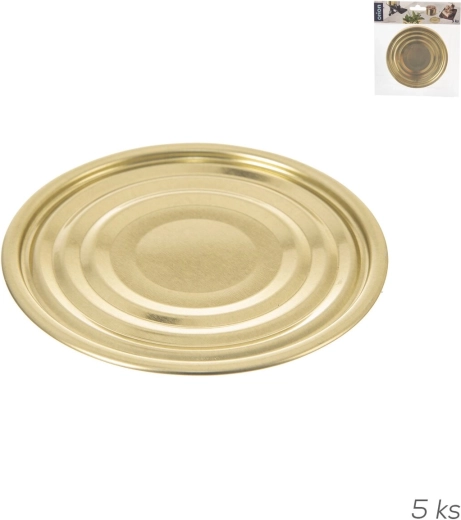 Pocínované viečko na plechovku 11 cm (5 ks)
