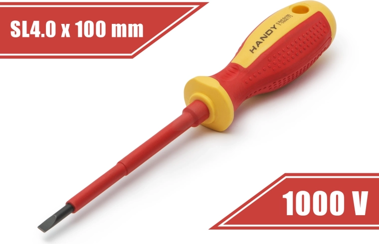 Izolovaný plochý skrutkovač 0,8 × 4 × 100 mm do 1000 V