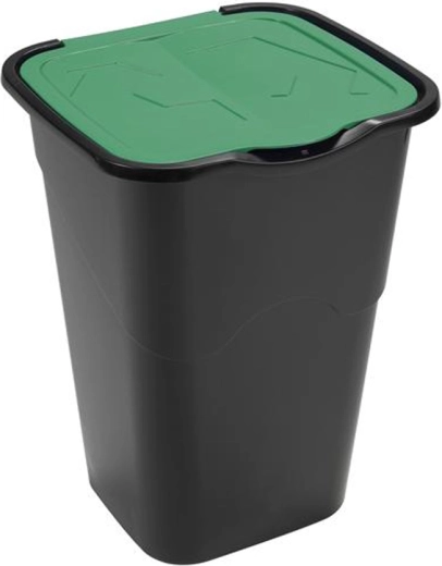 Plastový odpadkový kôš HEIDRUN 50 l s odklápacím vekom