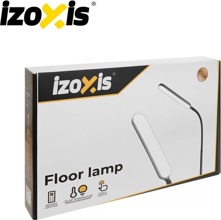 Stojacia LED lampa Izoxis 180 cm čierna s diaľkovým ovládaním