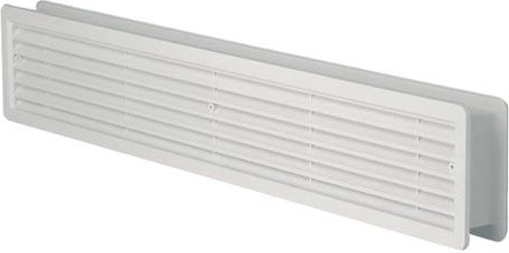 Dverová vetracia mriežka plastová 500 × 90 mm, biela (2 ks)