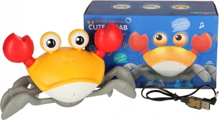 Interaktívny leziaci krab s hudbou na USB – Červená