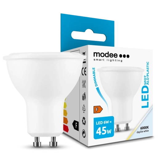 LED žiarovka GU10 6W 550 lm studená biela, stmieva­teľná