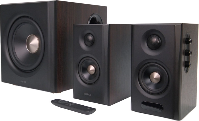 Edifier S355DB 2.1 reproduktory s bezdrôtovým subwooferom (hnedé)