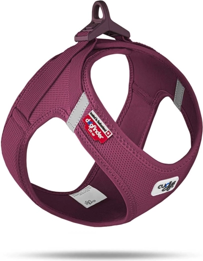 Postroj pre psov Curli air-mesh ruby so sponou, veľkosť 3XS (1,5–3 kg)