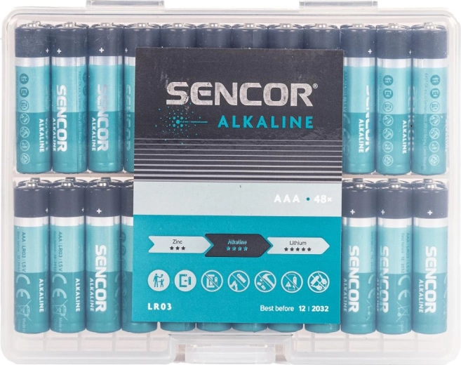 Alkalická batéria Sencor AAA LR03 - 1 kus