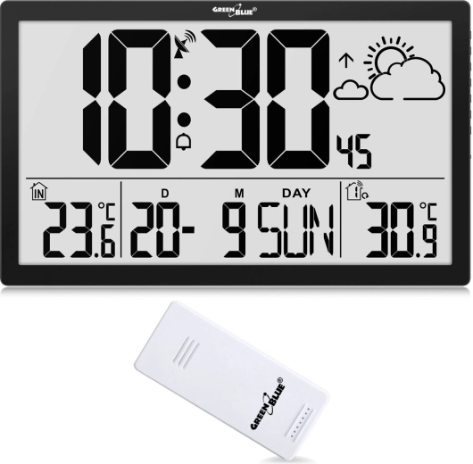 Nástenné multifunkčné LCD hodiny s DCF synchronizáciou