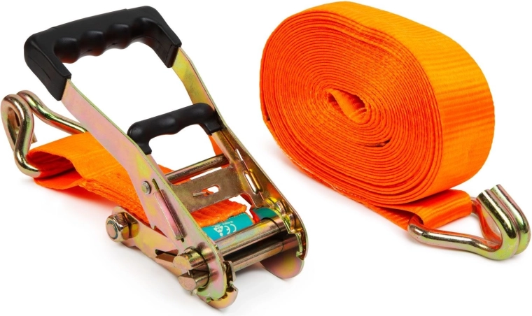 Upevňovací popruh s račňou 10 m x 50 mm, nosnosť 2500 kg