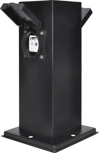 Solight záhradný elektrický stĺpik IP44 z nehrdzavejúcej ocele, 2 zásuvky, čierny