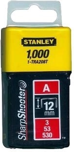 Spony typ A 12 mm STANLEY (1000 ks)