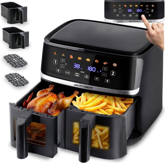 Teplovzdušná fritéza s dvojitou nádobou 10,2 l 1700 W BERDSEN
