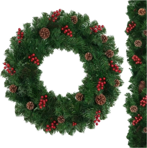 Prirodzená krása s bobuľami a šiškami