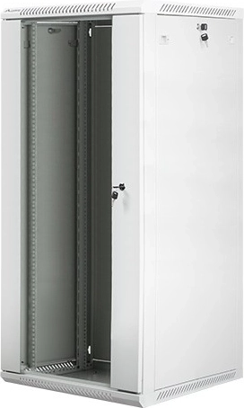 Nástenná inštalačná skriňa 19'' 27U 600x600 mm šedá sklenené dvere