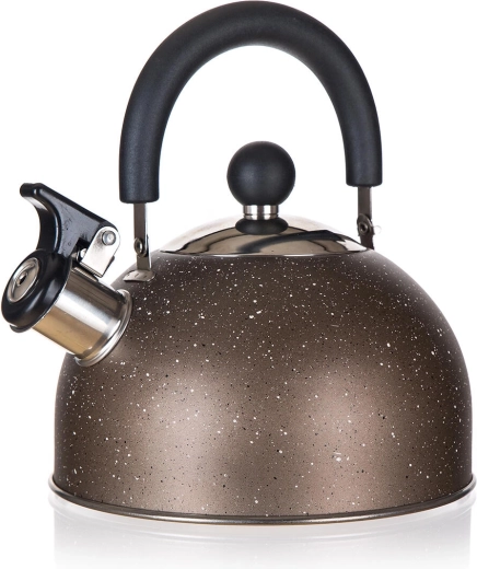 Nerezová čajová kanvica 1,7 l GRANITE Brown s píšťalkou