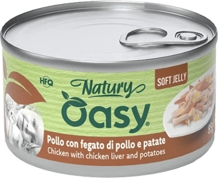Oasy Natury jemné želé kura s pečeňami a zemiakmi 85 g