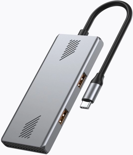 USB-C hub 4-portový USB 3.2 Gen 2 s 2× USB‑A a 2× USB‑C, 10 Gb/s