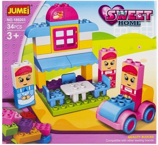 Kocky Jumei Sweet home cukráreň 34 dielikov 28 × 26 cm - 1 kus