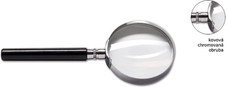 Lupa CONCORDE s kovovým rámčekom, priemer 40 mm