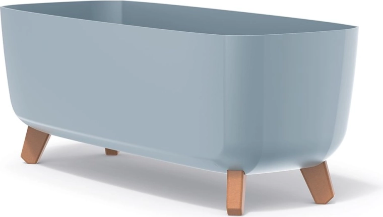 Kvetináč na nožkách Gracia Case 58 cm – svetlosivý s vyberateľnou vložkou