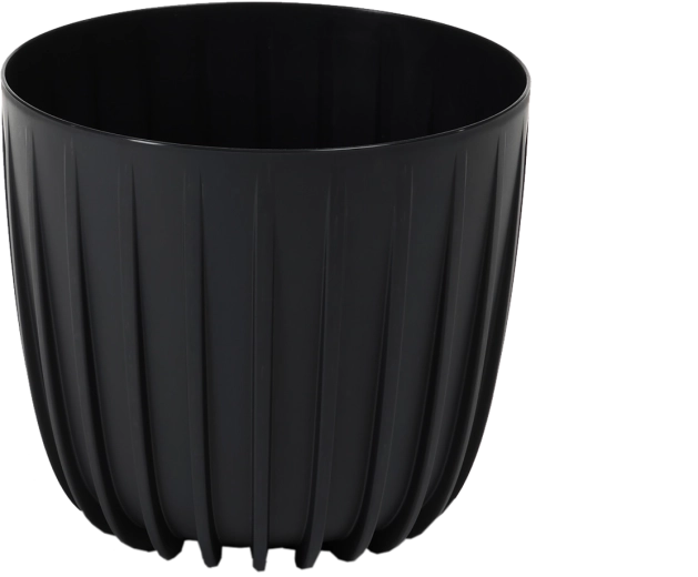 Nízky kvetináč Mira 20 cm čierny