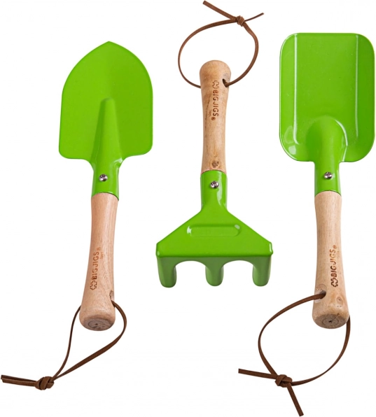 Bigjigs Toys detské ručné záhradné náradie – sada 3 ks