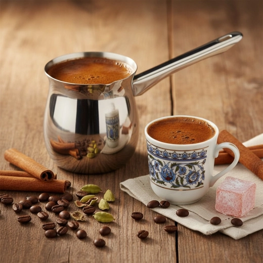 Tradičná príprava tureckej kávy doma