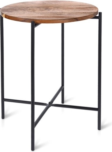 Okrúhly konferenčný stolík z akáciového dreva 40 × 48 cm