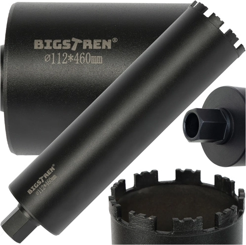 Diamantová korunová fréza BIGSTREN 112 × 460 mm, závit 1.1/4 UNC