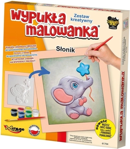 Milusie sloník – 3D vystúpené maľovanie kreatívna sada