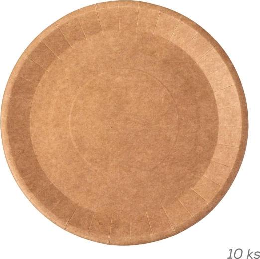 Papierový plytký tanier NATURE 22,5 cm (10 ks)