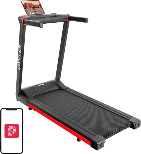 DeerRun A1 Pro skladací elektrický bežecký pás čierno-červený