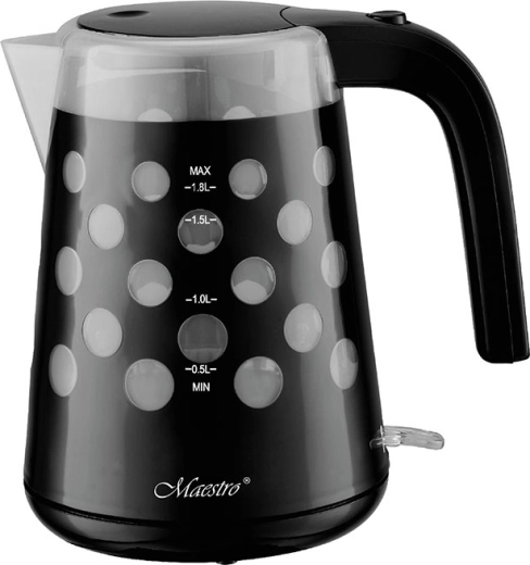 Elektrická kanvica Maestro KROPKY 1,7L 2200W, čierna