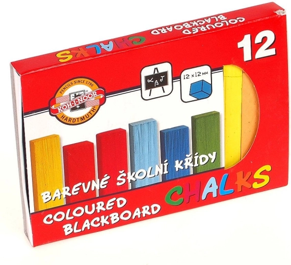 Školské farebné kriedy 12 ks