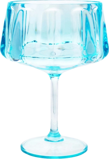 Plastový pohár na margaritu Toro 440 ml, transparentný modrý