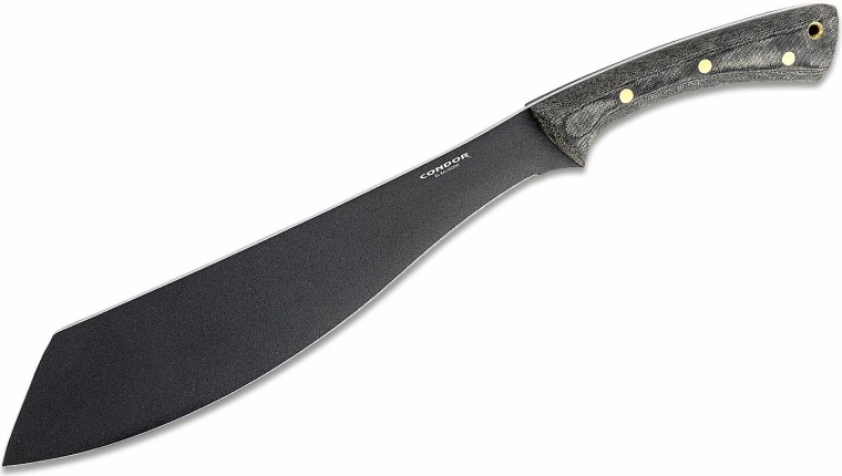 Condor Warlok mačeta 31,8 cm, čierna Micarta s koženým puzdrom