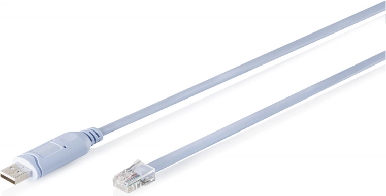 Konzolový káblový adaptér USB‑A na RJ45 s čipsetom FTDI (FT232RNL), svetlomodrý, 1,8 m
