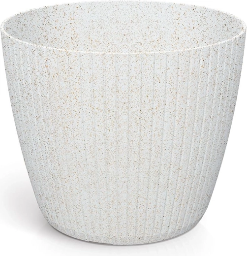 Kvetináč Lamia Eco Wood 29,5 cm biely
