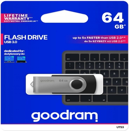 USB kľúč GOODRAM Twister 64GB USB 3.0 modrý
