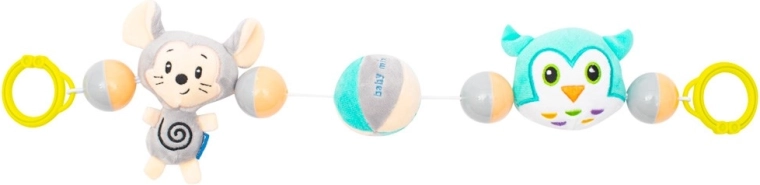 Plyšové hrkálka do kočíka BABY MIX myš a sova