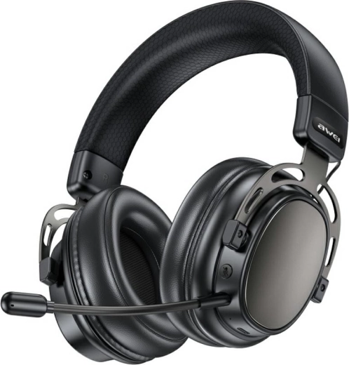 Bezdrôtové náhlavné slúchadlá AWEI AT36 Bluetooth 5.4 s mikrofónom čierne