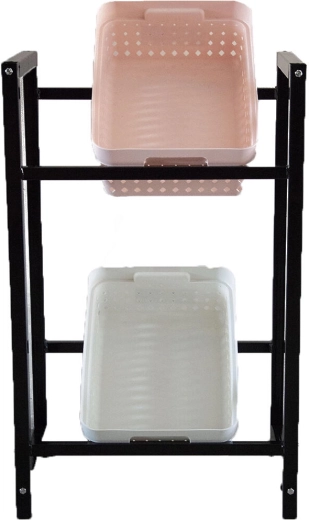 Kovový regál na prepravky 47 × 31 × 75 cm