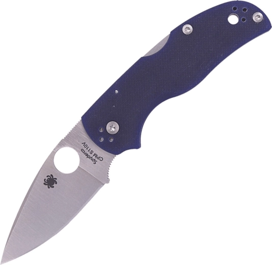 Vreckový nôž Spyderco Native 5 Dark Blue G10, saténová čepeľ 7,5 cm