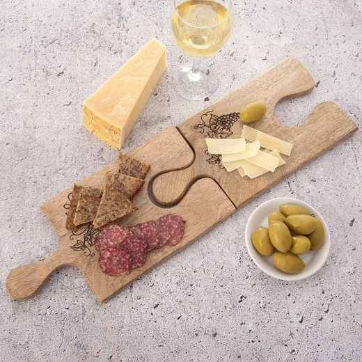 Chytrý tvar puzzle na rozšírenie servírovacej plochy