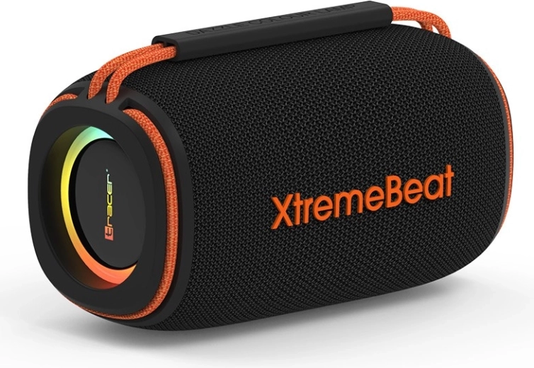 Bezdrôtový reproduktor Tracer XtremeBeat Mid TWS s RGB podsvietením – čierny