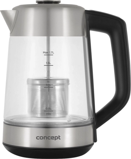 Sklenená rýchlovarná kanvica s reguláciou teploty CONCEPT RK4190 Tea Fusion 1,7 l