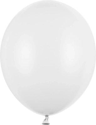 Balóny Strong pastelové biele 30 cm, 100 ks