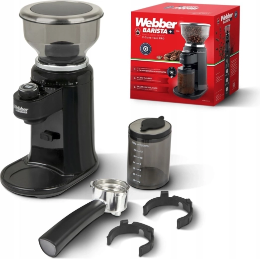 Elektrický mlynček na kávu s mlecími kameňmi WEBBER, 25 nastavení, 180 W